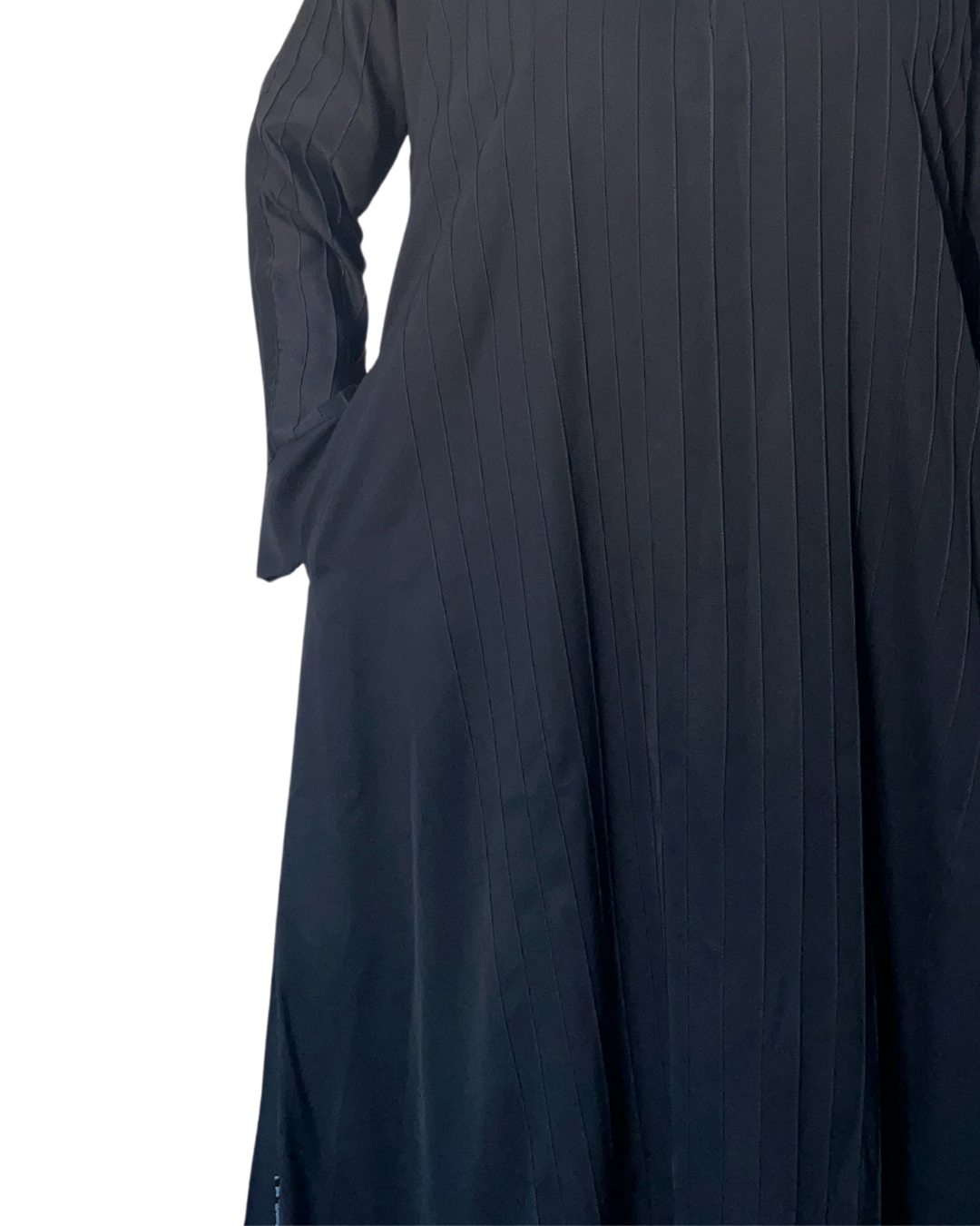 Pleated Black Abaya